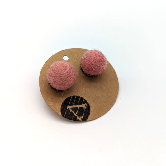 Pink Felt Studs