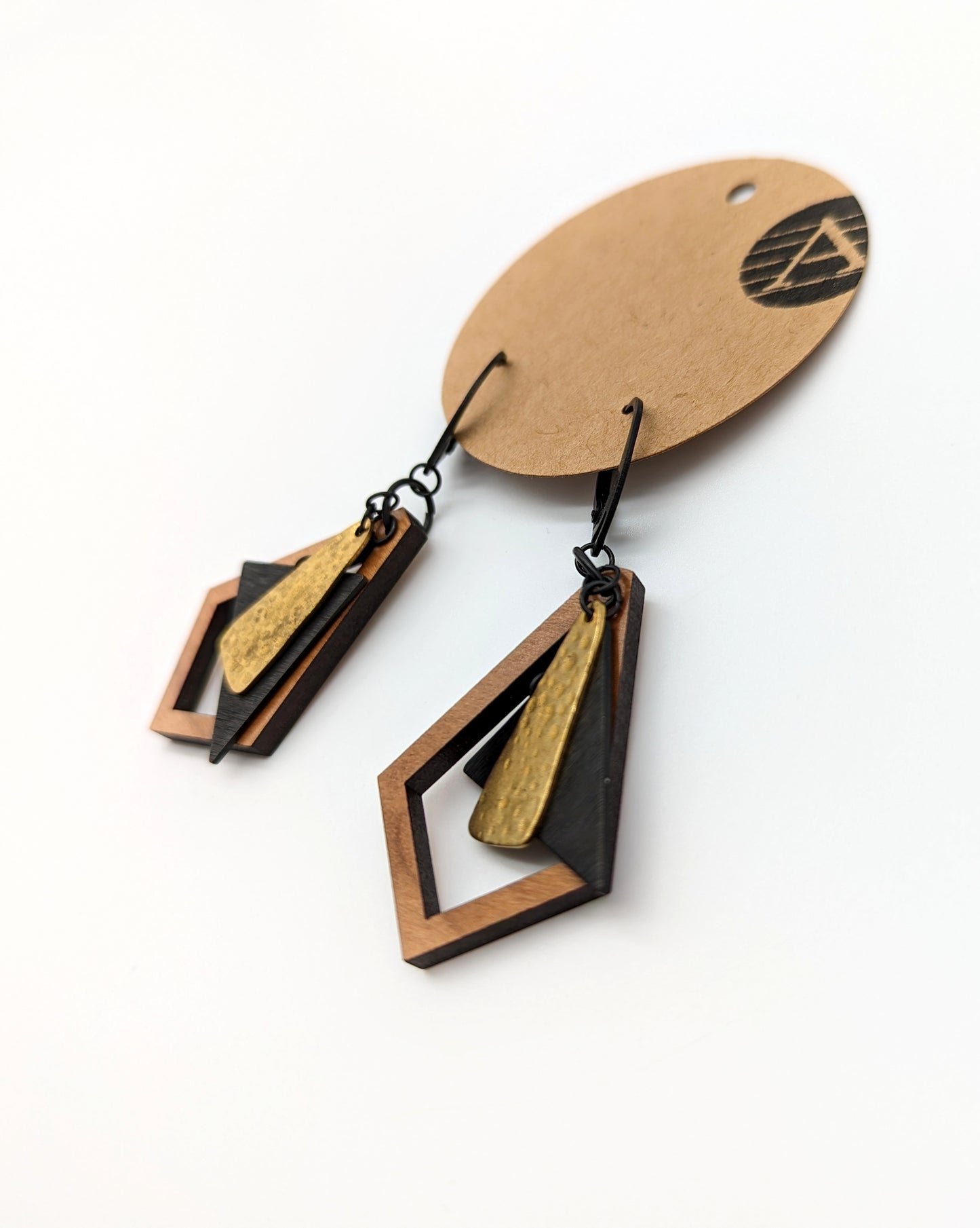 Geometric Mixed Media Pendants